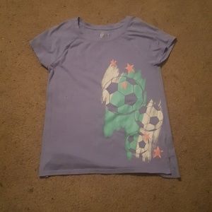 Purple soccer shirt